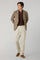 Beige Garment Dyed Linen Napoli Trousers