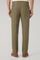 Pantalone Napoli in lino tinto in capo khaki