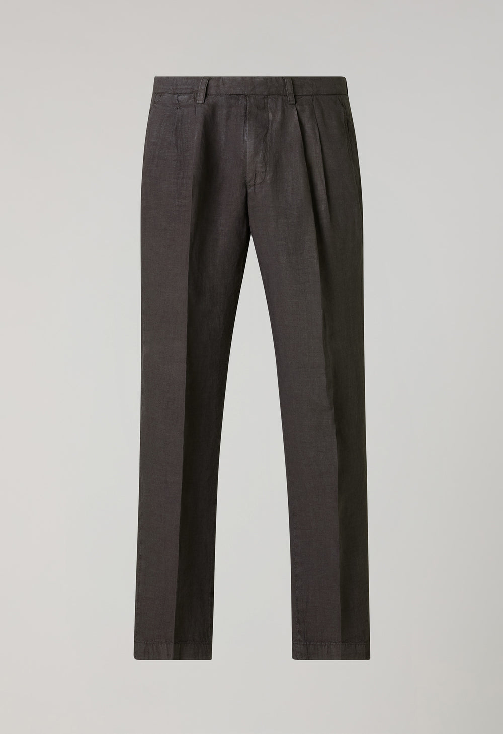 Pantalone Napoli in lino tinto in capo marrone
