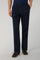 Blue Garment Dyed Stretch Cotton Napoli Trousers