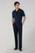Blue Garment Dyed Stretch Cotton Napoli Trousers