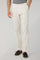 Ice White Garment Dyed Stretch Cotton Napoli Trousers