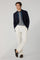 Ice White Garment Dyed Stretch Cotton Napoli Trousers