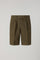 Light Brown Garment Dyed Linen Bermuda