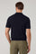 Kurzärmliges Poloshirt aus blauer Wolle