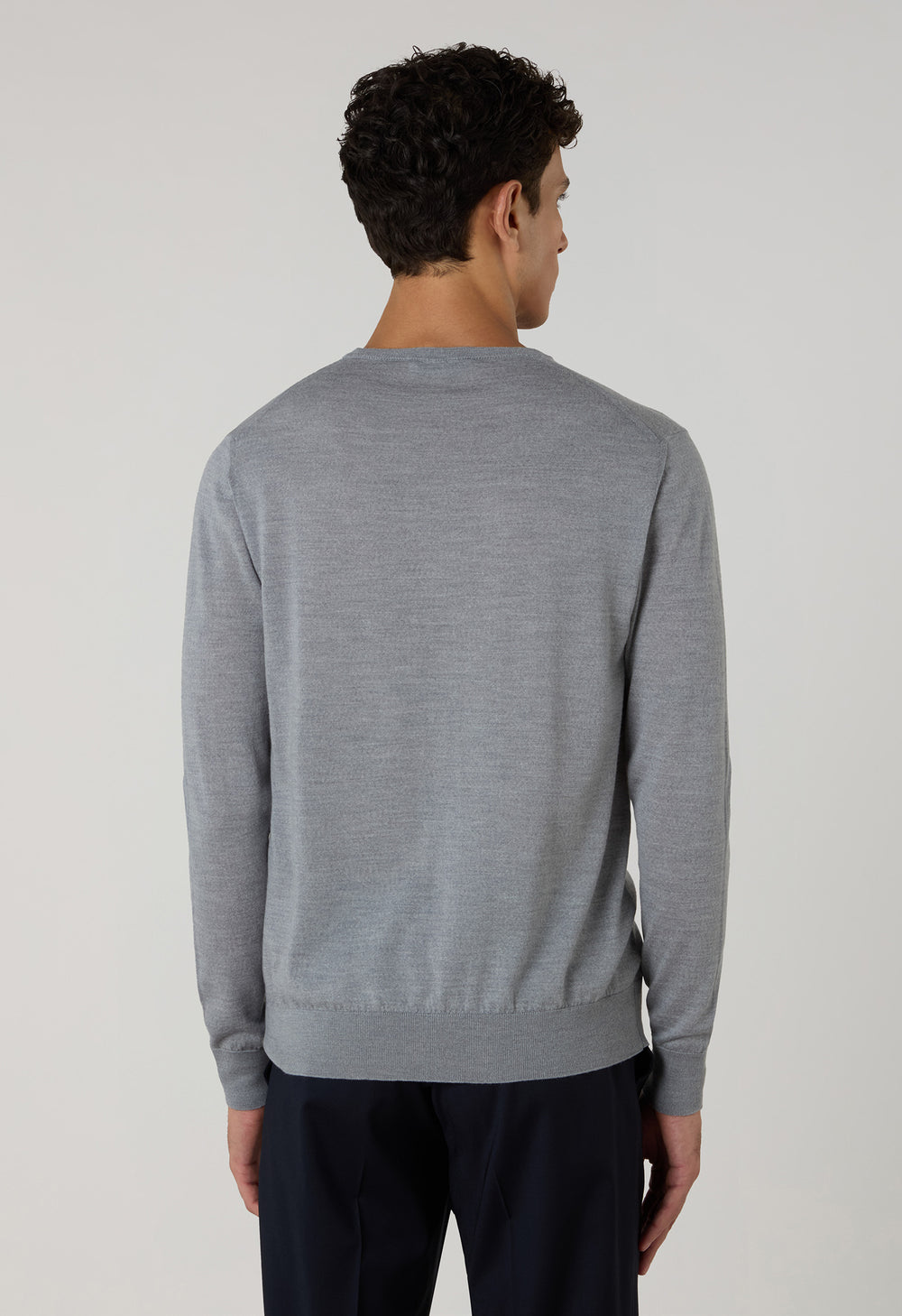 Grey Superlight Wool Crewneck