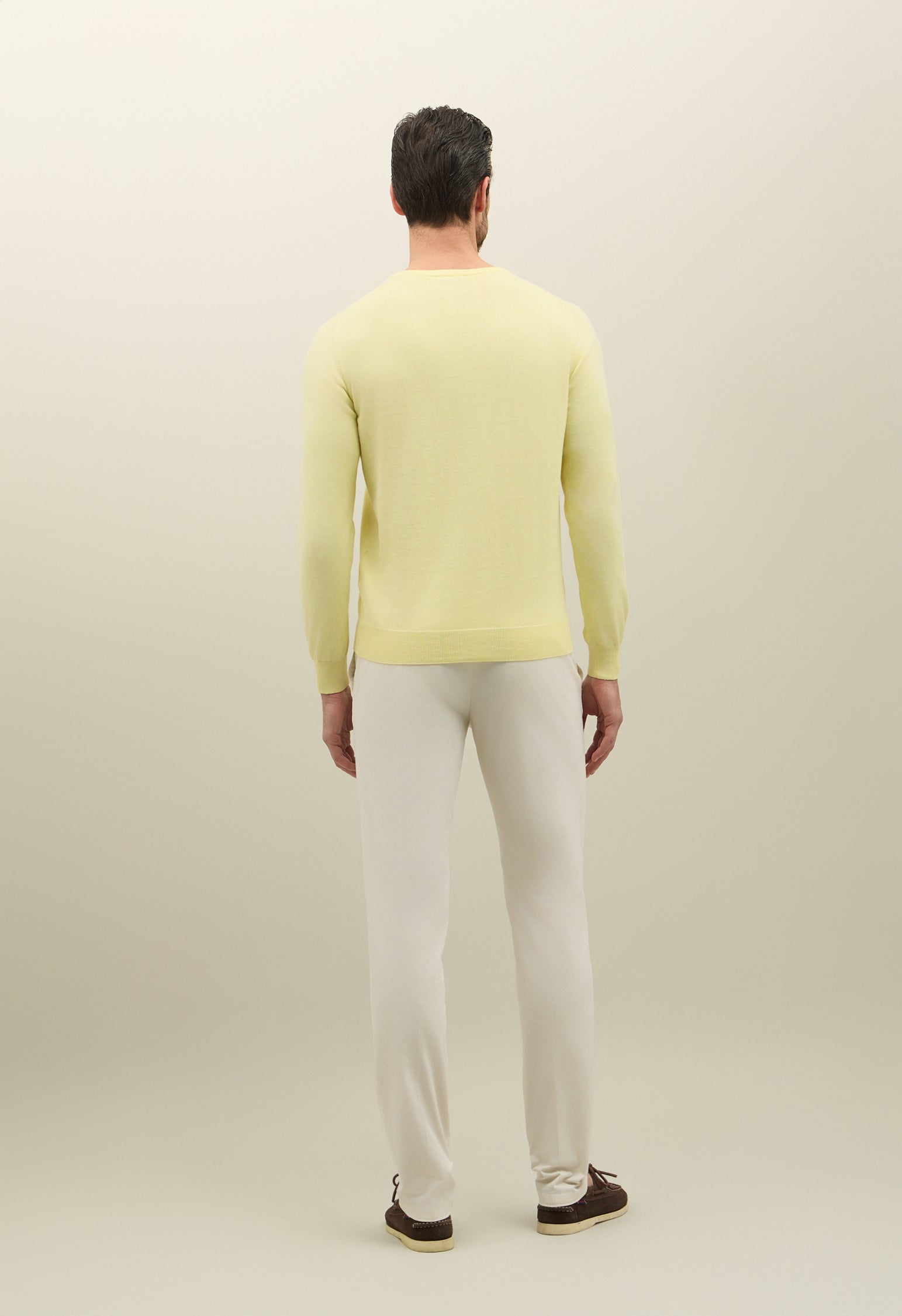 Yellow Garment Dyed Cotton Crewneck