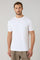 Weißes T-Shirt aus Baumwoll-Jersey