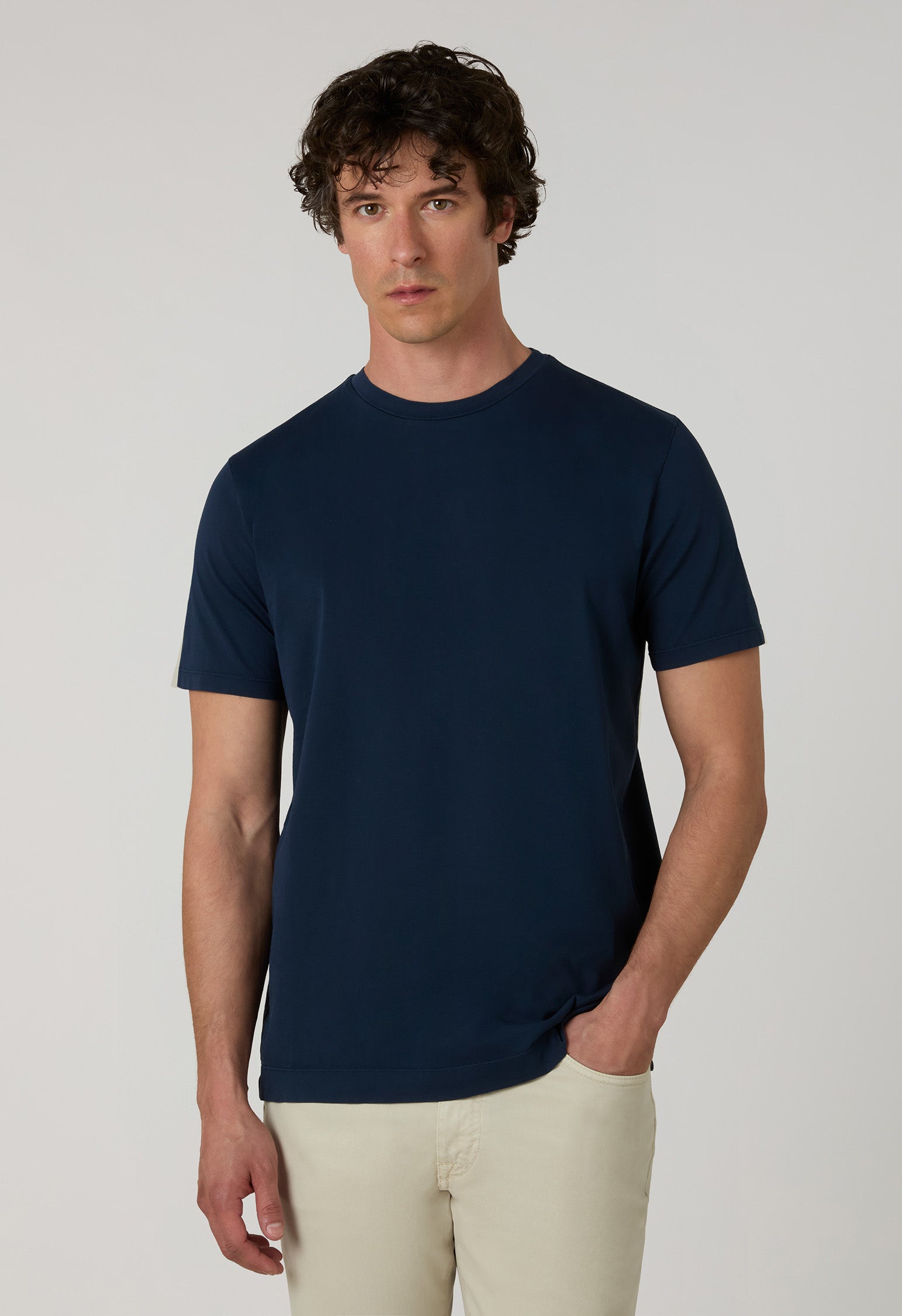 T-Shirt in jersey blu