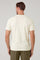 Weißes Baumwoll-Leinen-T-Shirt