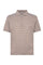 Brown Cotton striped short sleeve Polo