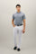 Blaues Gestreiftes Kurzarm-Poloshirt aus Baumwolle