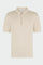 Weißes Kurzarm-Poloshirt aus Baumwolle mit Wabenstruktur