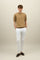 T-Shirt in cotone tinto in capo marrone chiaro