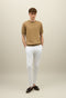 T-Shirt in cotone tinto in capo marrone chiaro