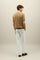 T-Shirt in cotone tinto in capo marrone chiaro