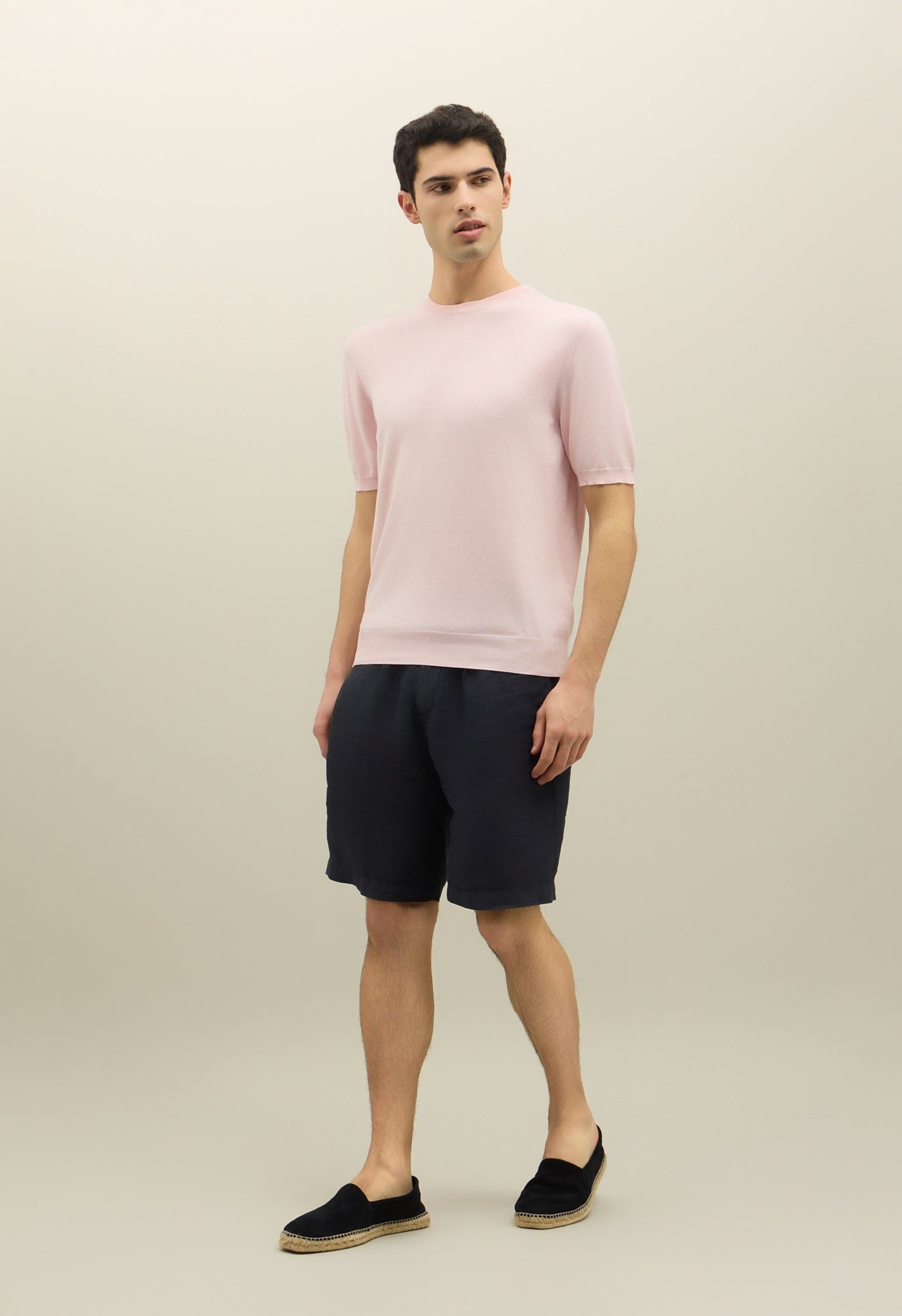 T-Shirt in cotone tinto in capo rosa