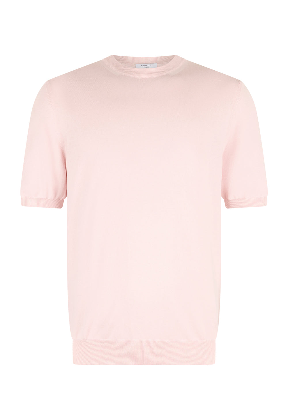 Rosafarbenes Stückgefärbtes T-Shirt aus Baumwolle