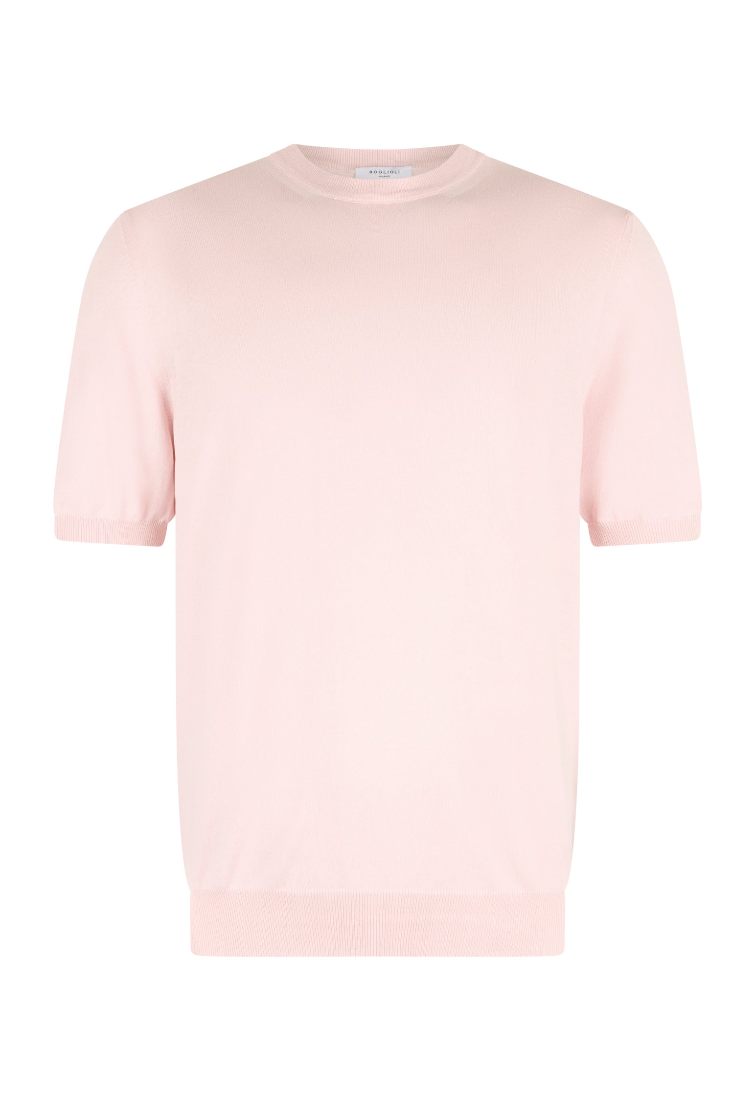 Rosafarbenes Stückgefärbtes T-Shirt aus Baumwolle