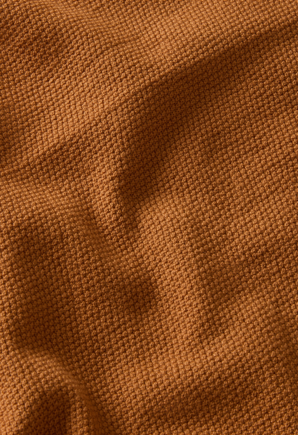 Orangefarbenes stückgefärbtes Kurzarm-Poloshirt aus Baumwoll-Pikee