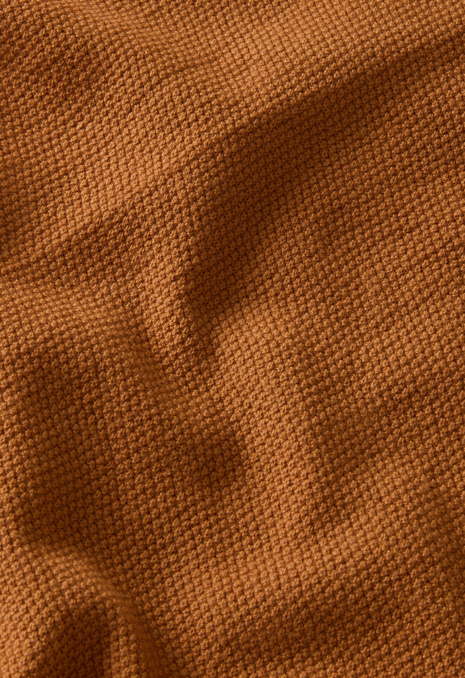 Orangefarbenes stückgefärbtes Kurzarm-Poloshirt aus Baumwoll-Pikee