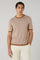 Braunes gestreiftes Baumwoll-T-Shirt