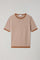 Braunes gestreiftes Baumwoll-T-Shirt
