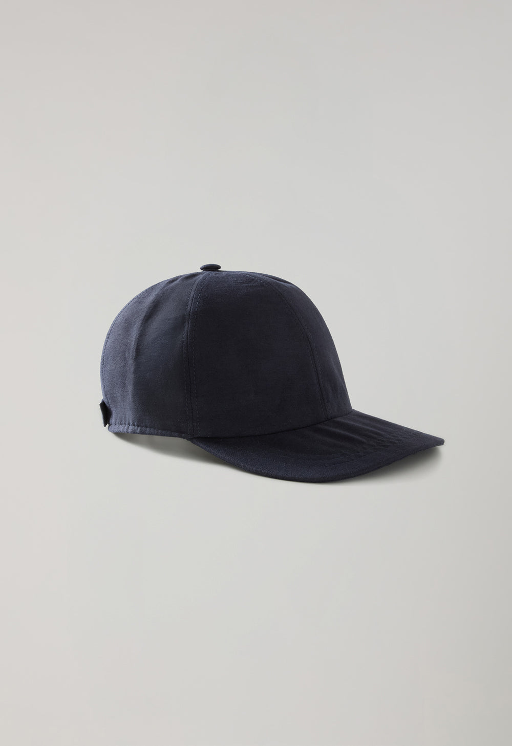 Cappellino da baseball in cotone e lino blu