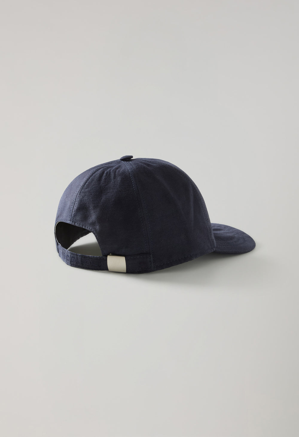 Cappellino da baseball in cotone e lino blu
