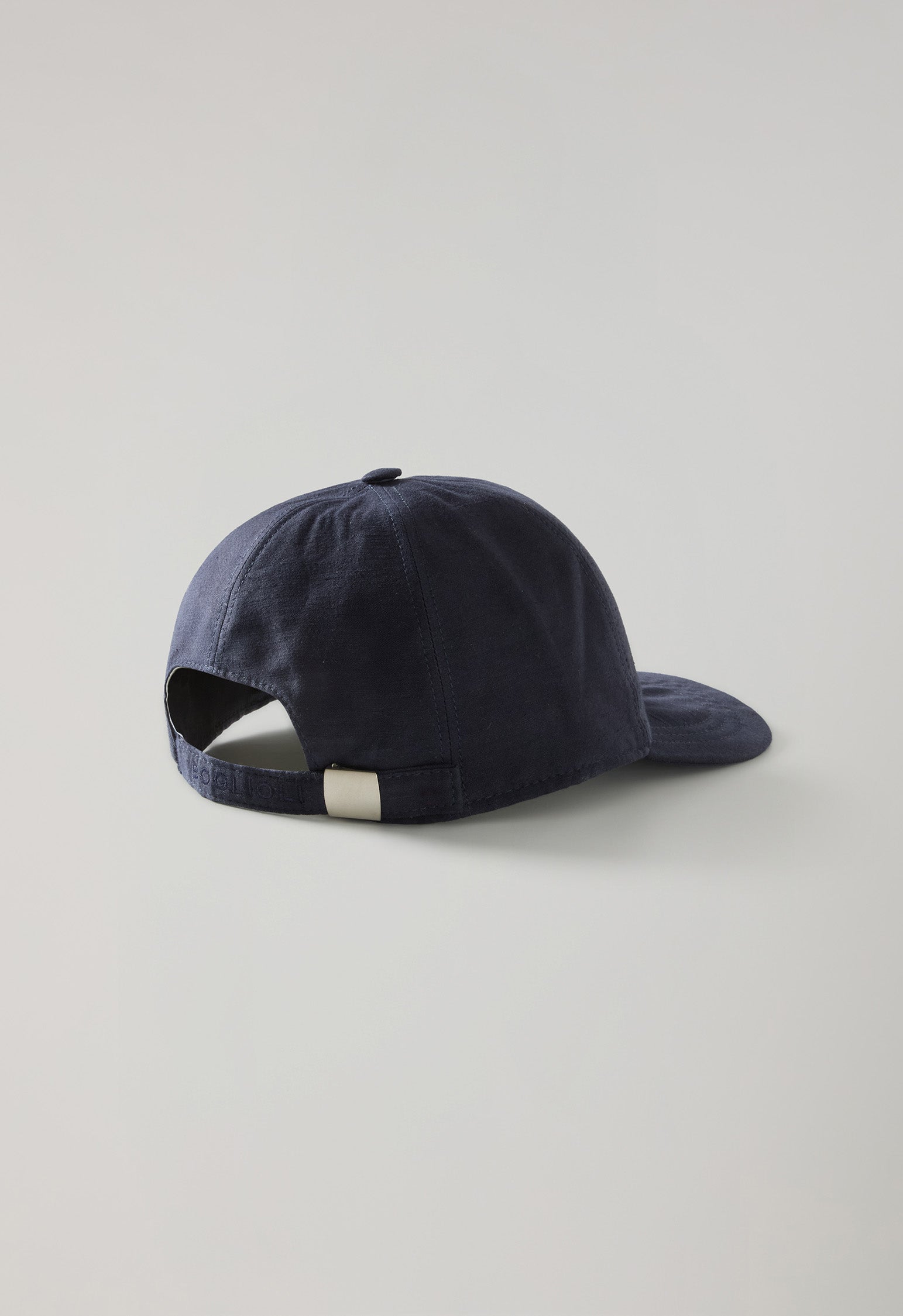 Cappellino da baseball in cotone e lino blu