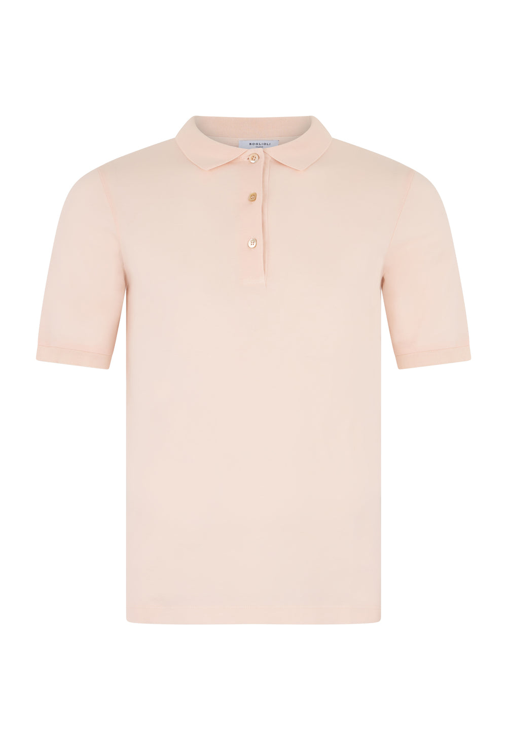 Rosafarbenes Langärmliges Poloshirt aus Jersey