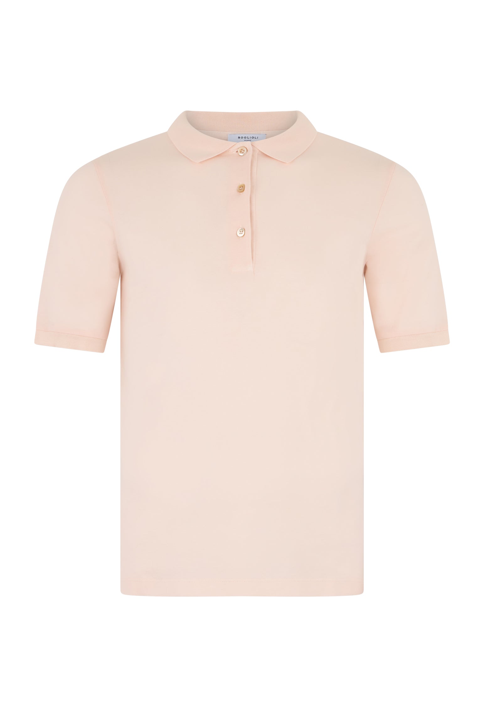 Rosafarbenes Langärmliges Poloshirt aus Jersey