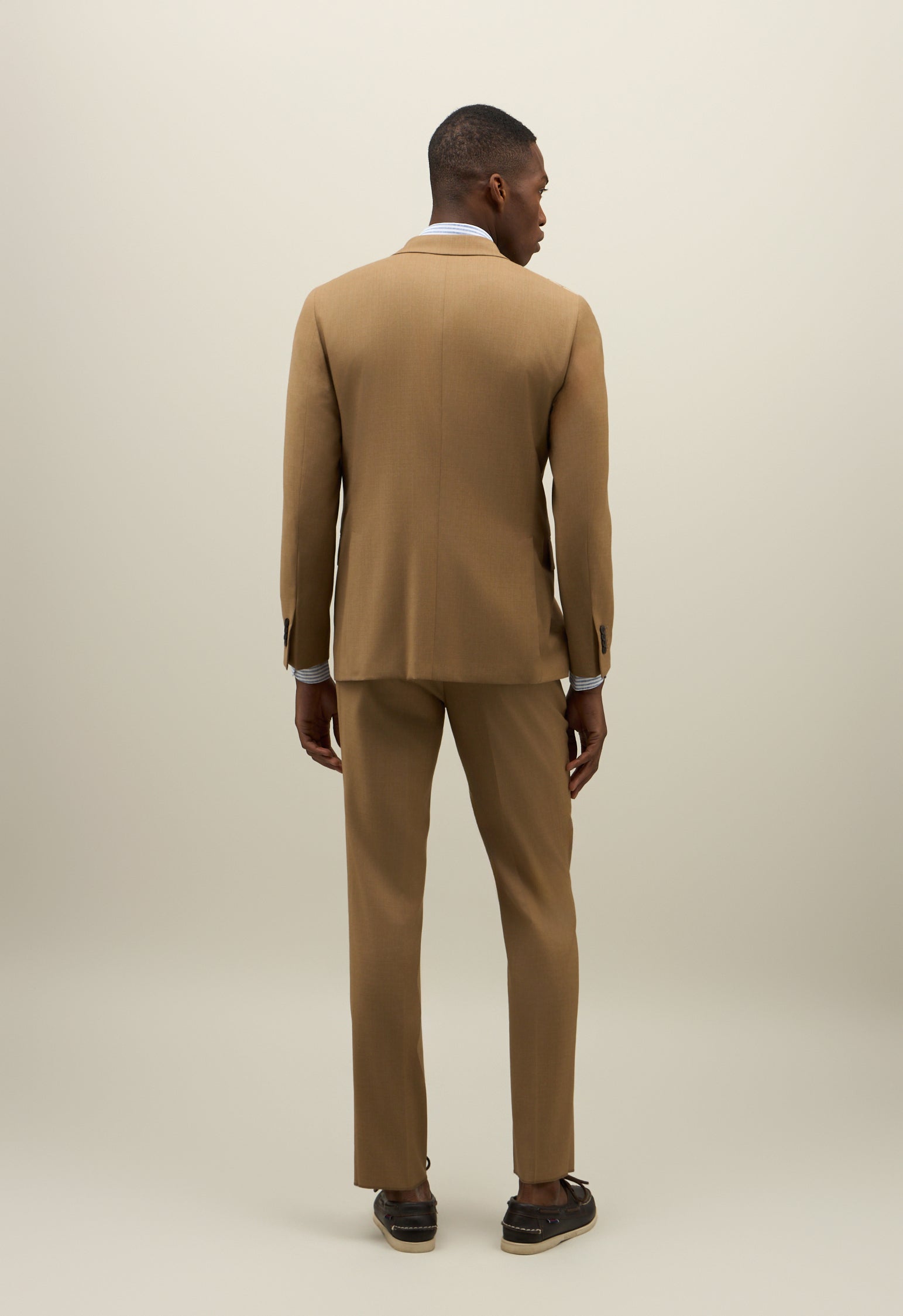 Brown Wool Canva B-Line Suit