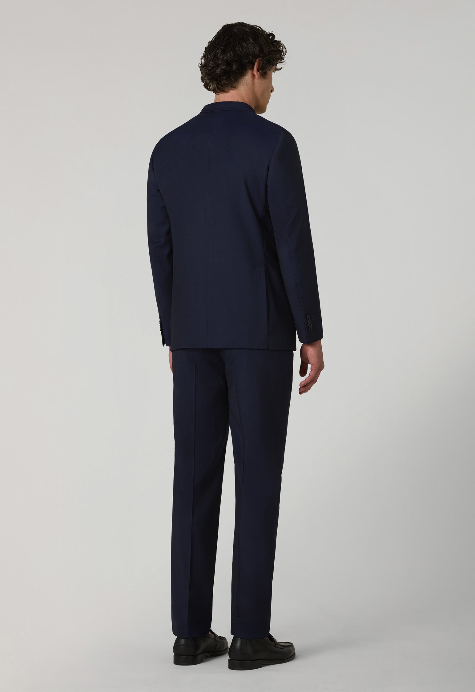 Blue Wool Canvas B-Line Suit 