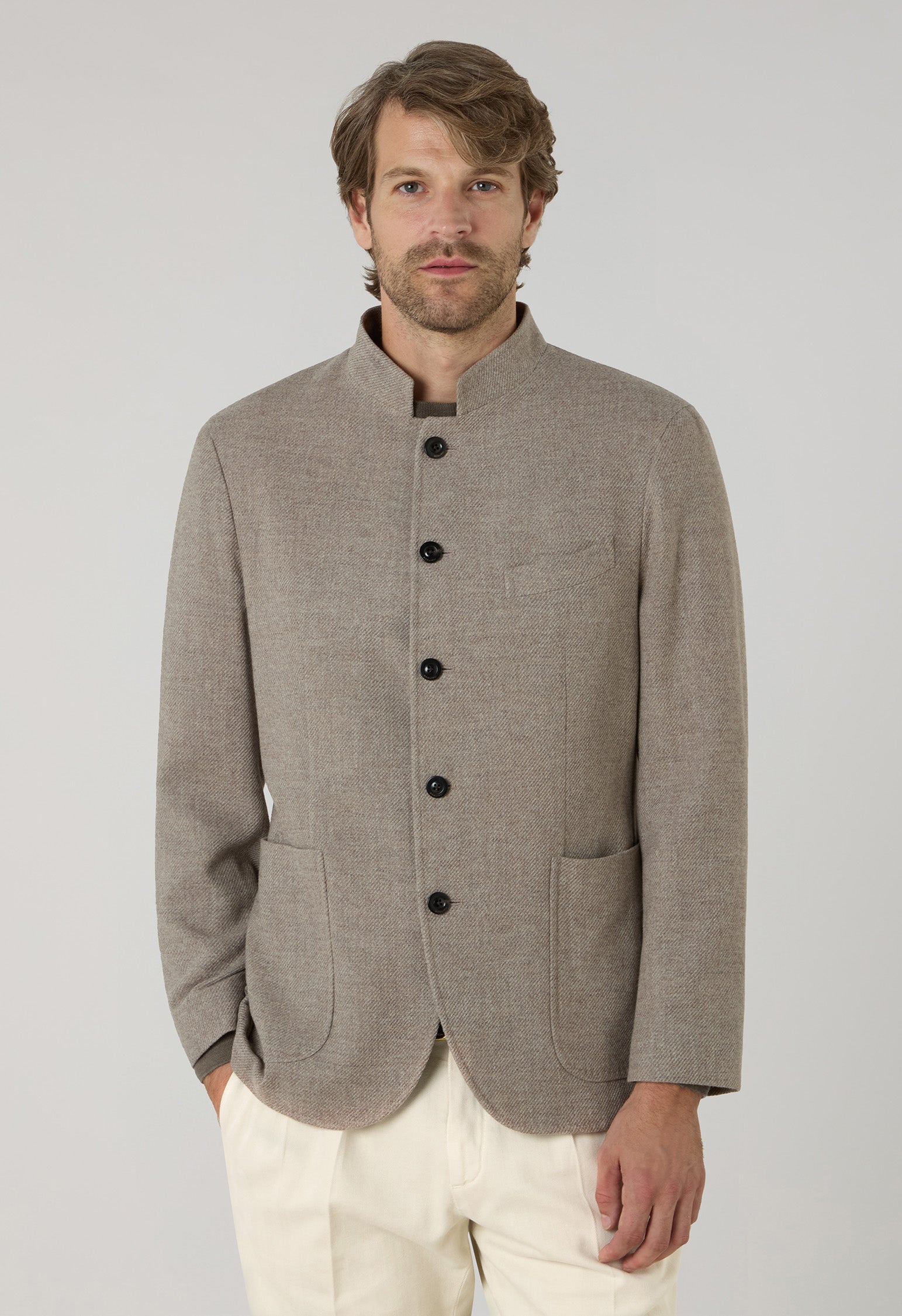 Beige Wool Cashmere soft Gassman Jacket