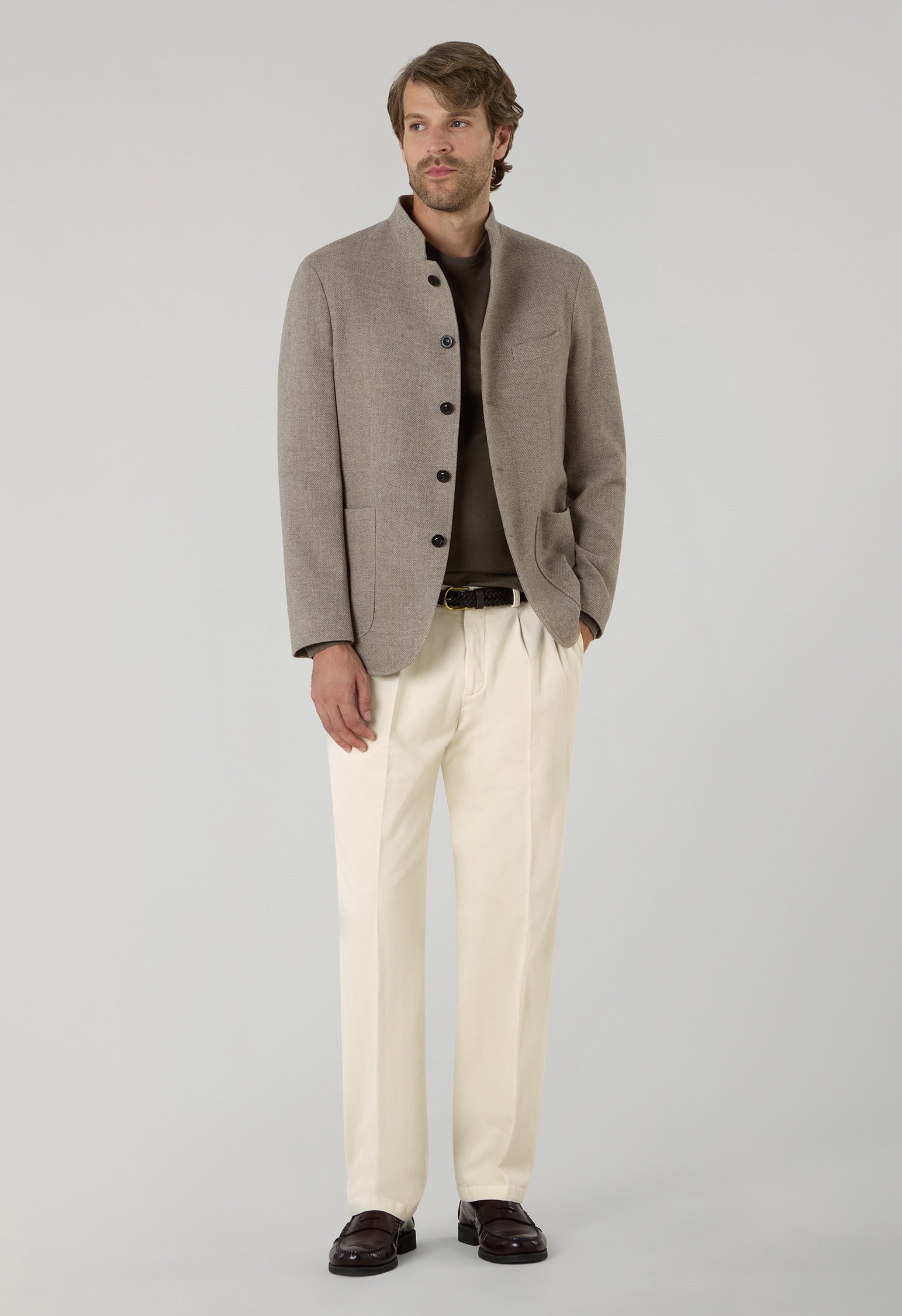 Beige Wool Cashmere soft Gassman Jacket