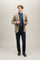 Beige Linen Check K-Jacket