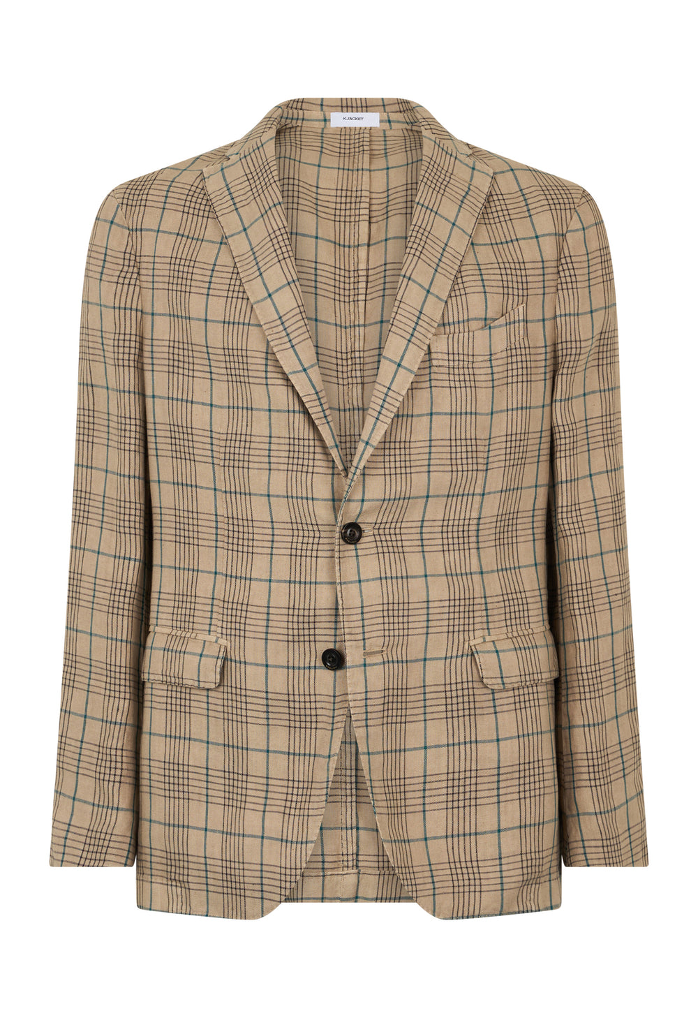 Beige Linen Check K-Jacket
