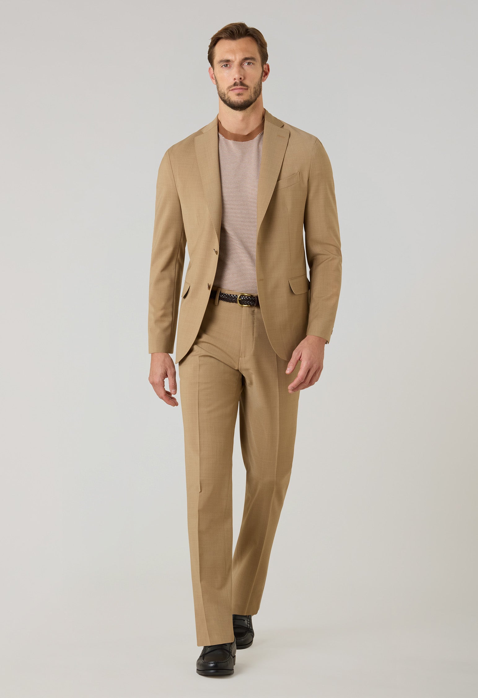 Abito K-Jacket in lana stretch cammello