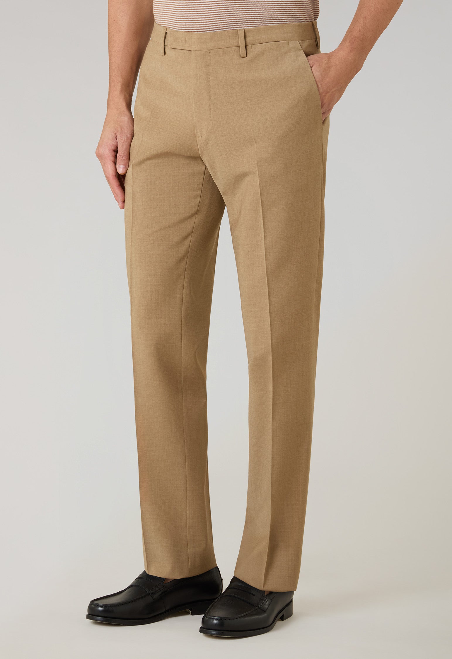 Camel Stretch Wool K-Suit