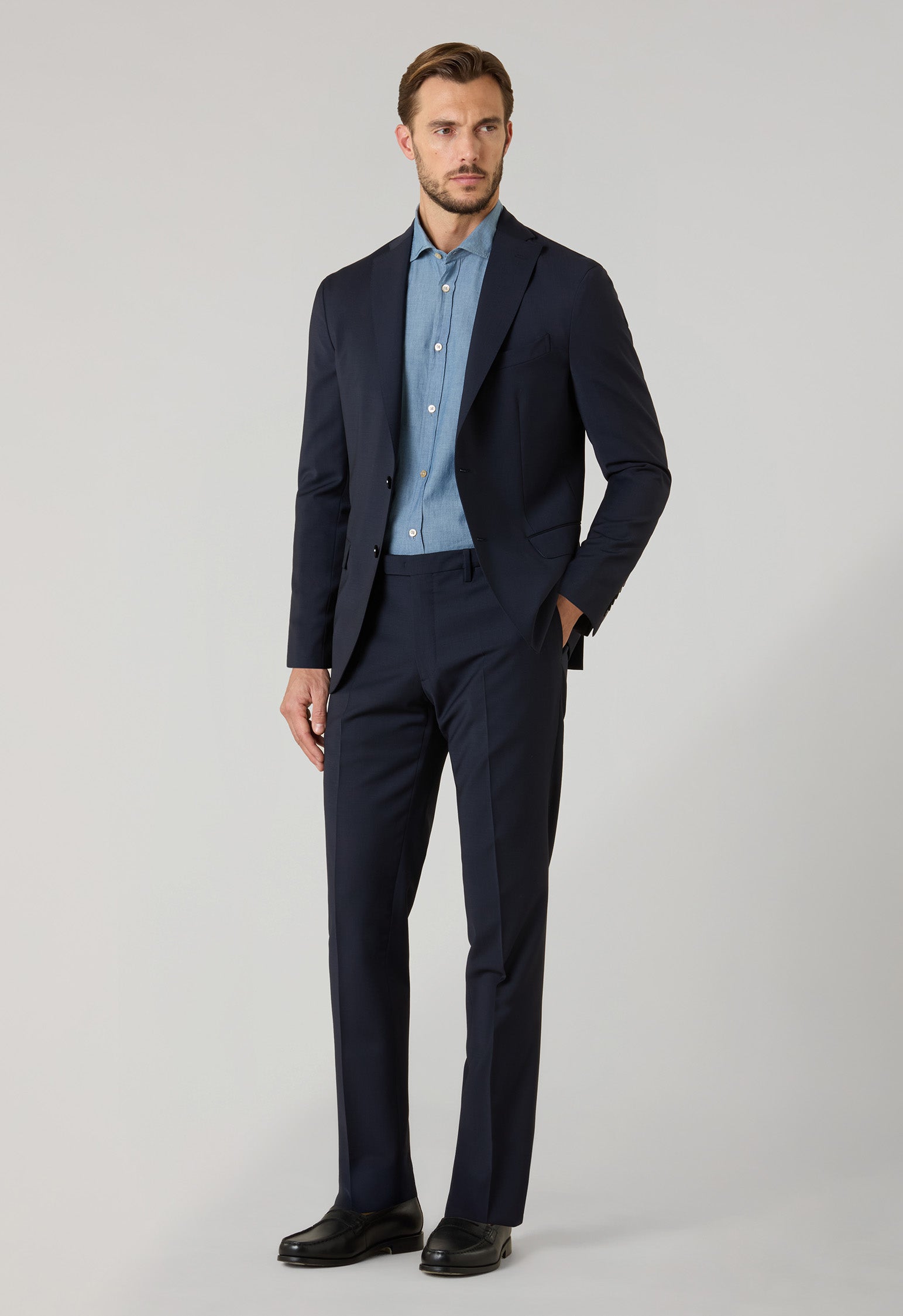 Blue Stretch Wool K-Suit