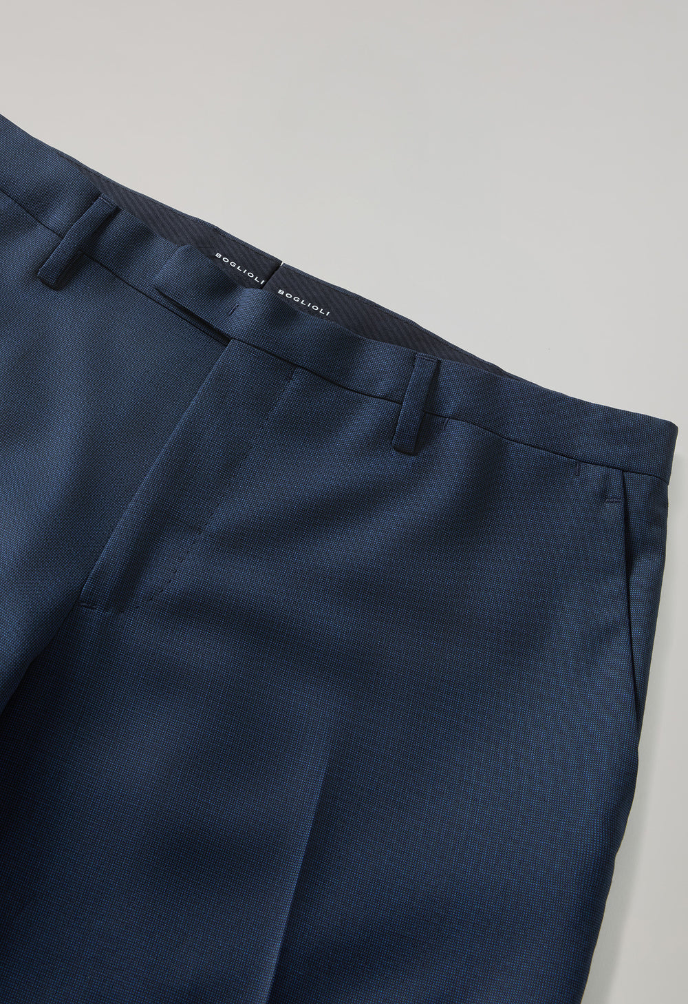 Blaues strukturiertes K-Suit aus Wolle