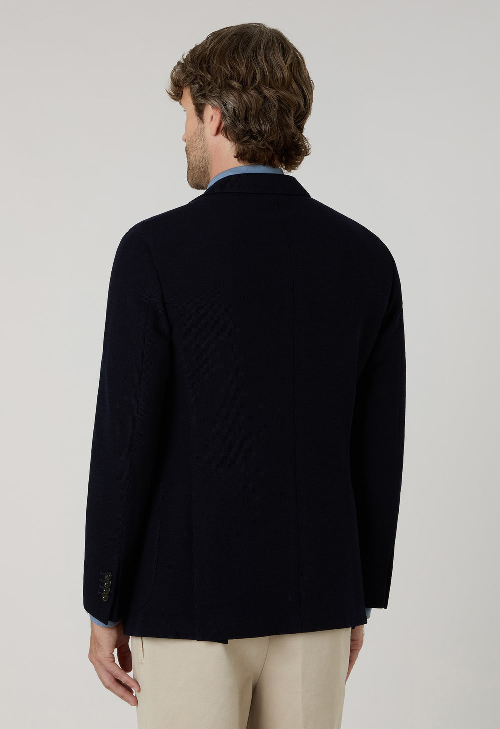 Blue Knitted Jersey K-Jacket