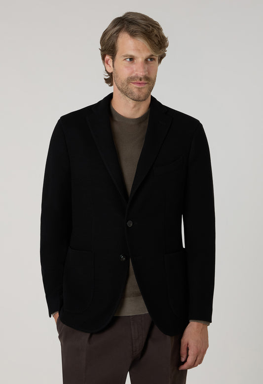 Black Knitted Jersey K-Jacket