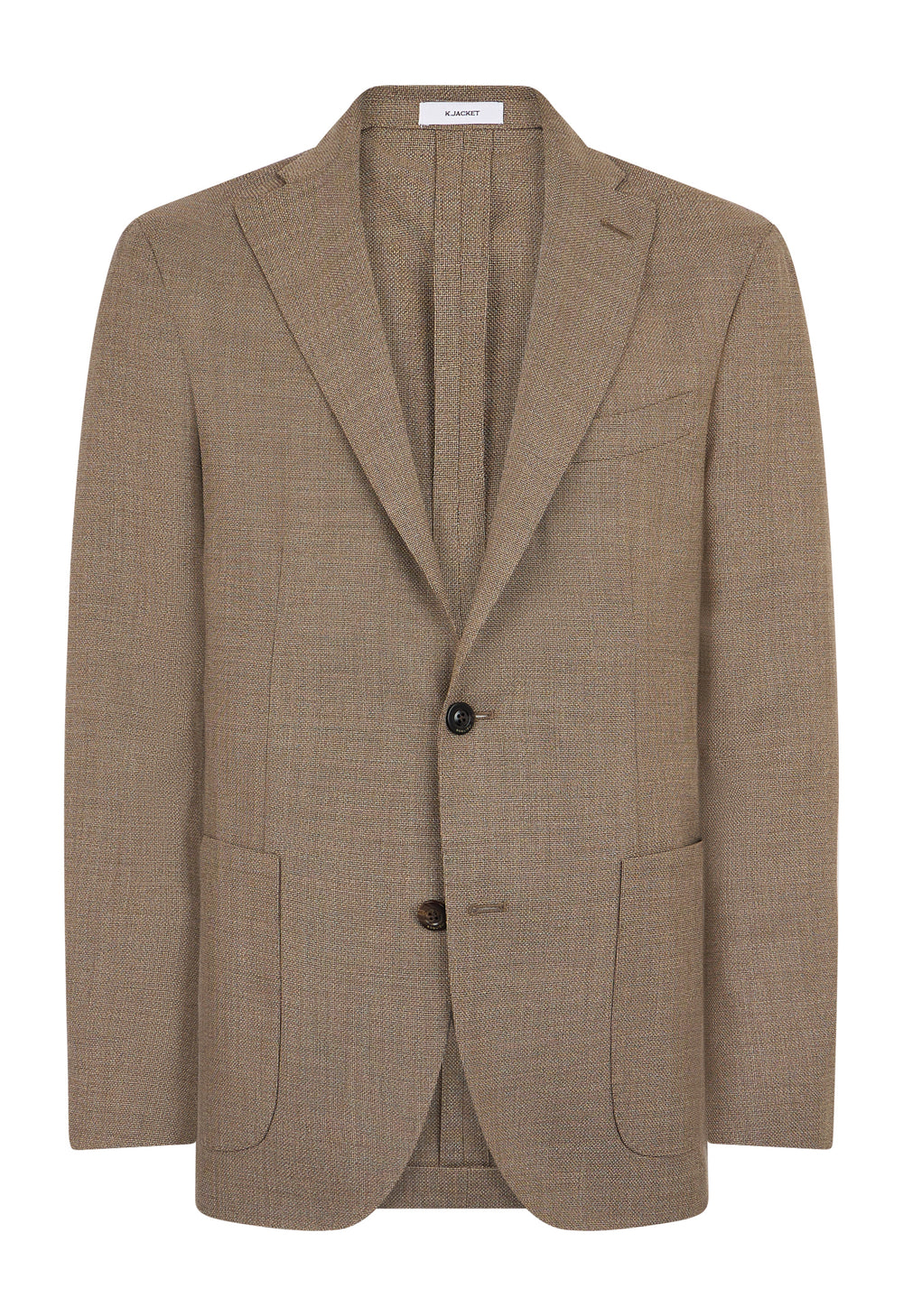 Hellbraune K-Jacket aus leichter Wabenwolle