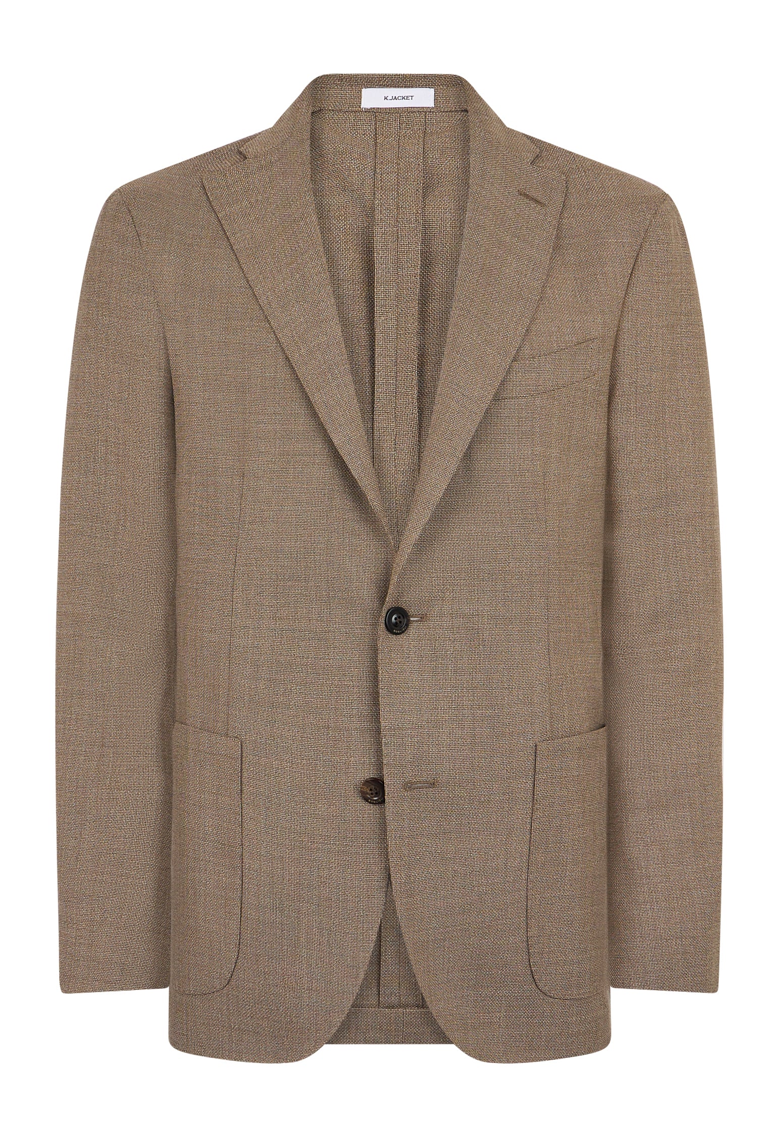Hellbraune K-Jacket aus leichter Wabenwolle