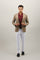 Beiges Chevron-K-Jacket aus Wolle und Seide