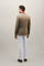 Beiges Chevron-K-Jacket aus Wolle und Seide
