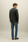K-Jacket in jersey di lana leggera verde scuro