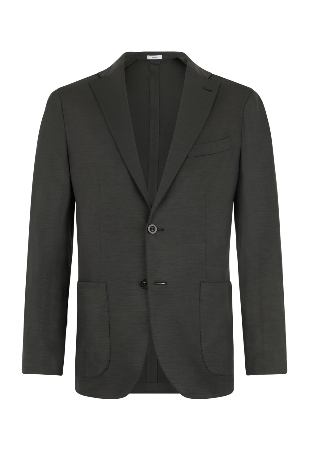 K-Jacket in jersey di lana leggera verde scuro